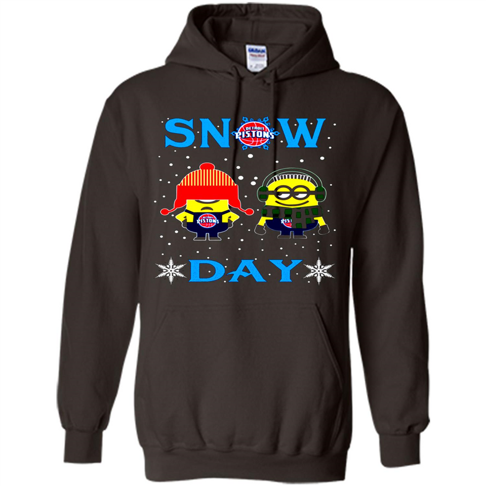 Snow Day Shirt For Detroit Pistons Vs Minion Fans pingpong