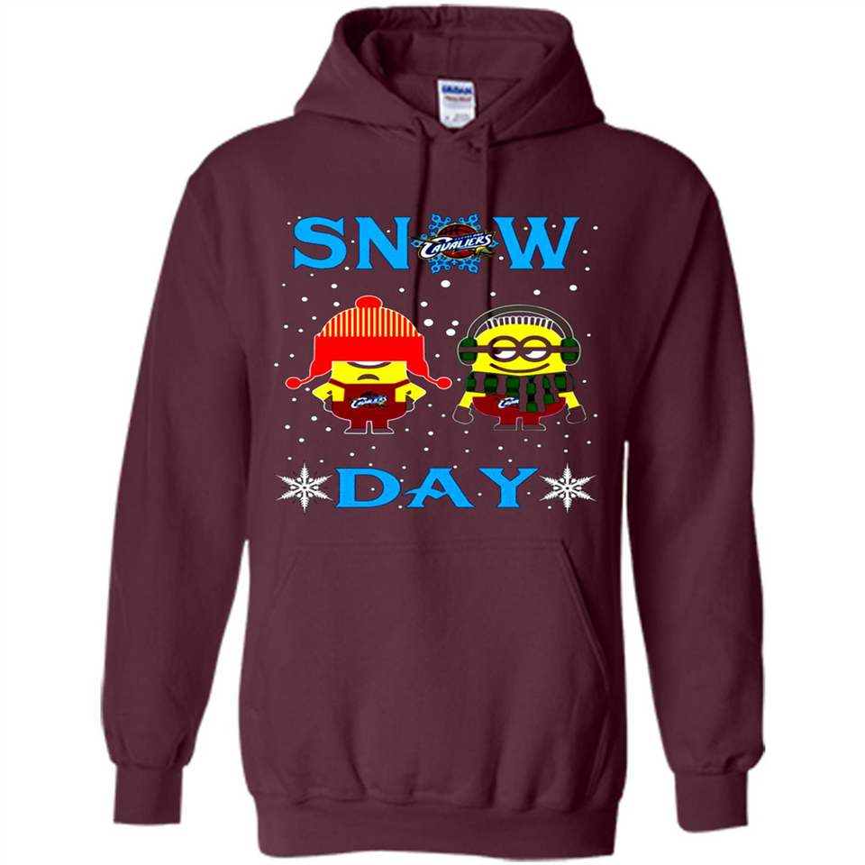 Snow Day Shirt For Cleveland Cavaliers Vs Minion Fans pingpong