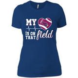 Arizona Cardinals Football My Heart is on that Field - Ladies' Boyfriend T-Shirt