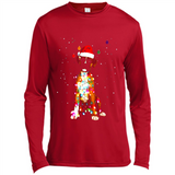 Christmas Lights Boxer Dog Funny Xmas Sweatshirt - Canvas Long Sleeve T-Shirt