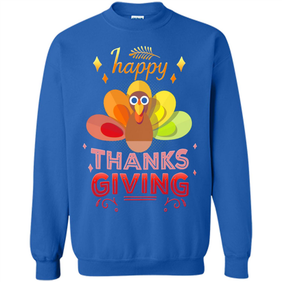 Happy Thanksgiving Turkey Day Colorful Cute