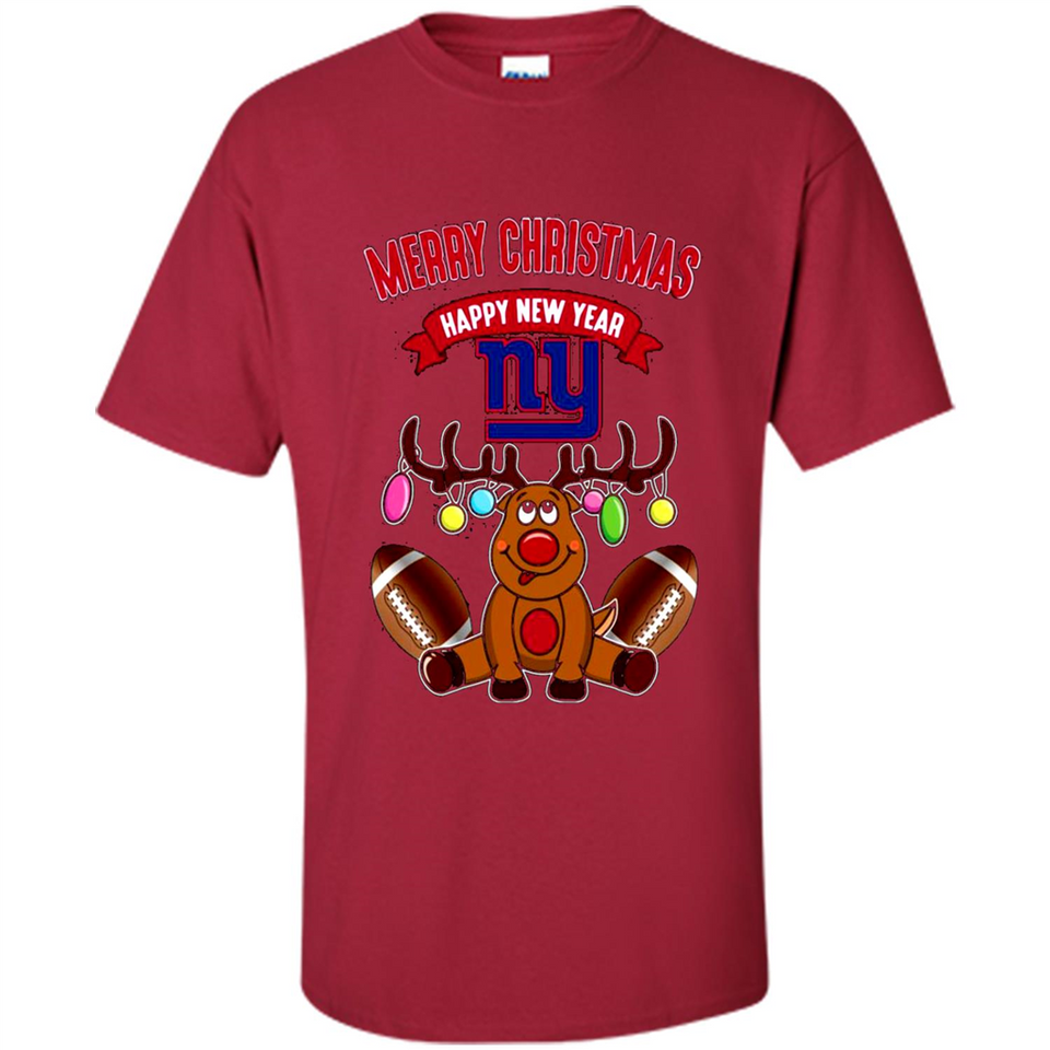 New York Giants NFL Reindeer Funny Merry Christmas And Happy New Year