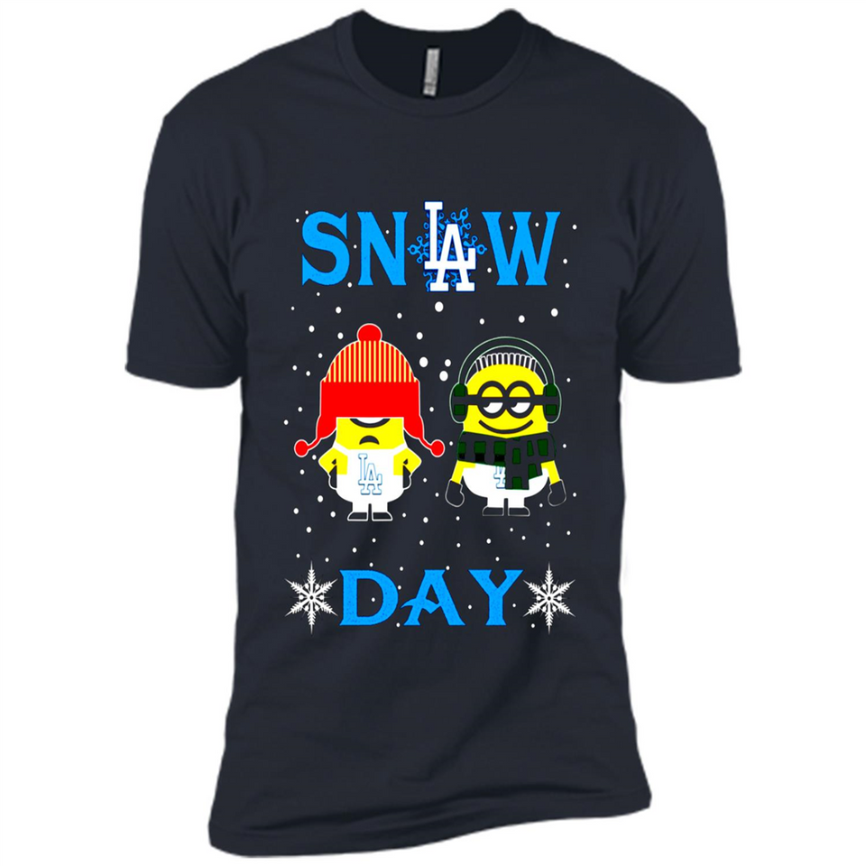Snow Day Shirt For Los Angeles Dodgers Vs Minion Fans pingpong