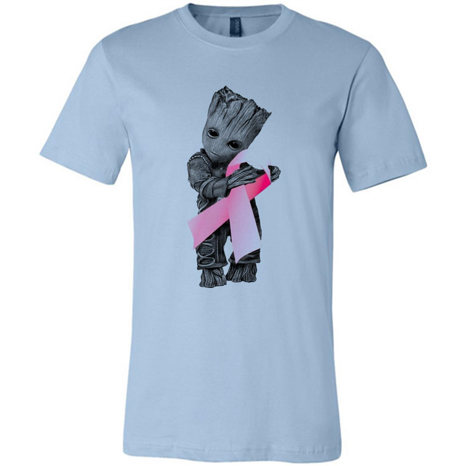 Groot Hug Breast Cancer - Canvas Unisex T-Shirt