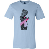 Groot Hug Breast Cancer - Canvas Unisex T-Shirt