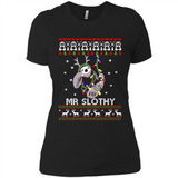 Mr Slothy Christma - Ladies' Boyfriend T-Shirt