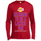 Reasons to be a Los Angeles Lakers Fan Complete List on Back - Canvas Long Sleeve T-Shirt