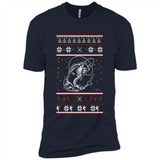 Christmas Ugly Sweater Fishing Ugly Christmas Sweater - Premium Short Sleeve T-Shirt