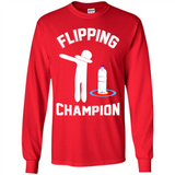 Water Bottle Flipping Tshirt Dabbing Flipping Champion - Long Sleeve T-Shirt