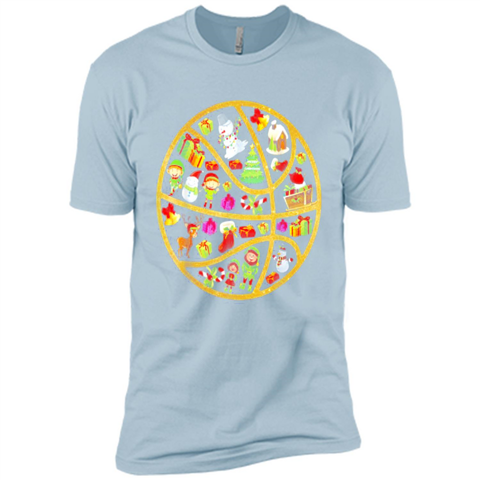 Basketball Christmas Ornament - Premium Short Sleeve T-Shirt