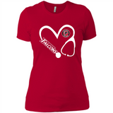 Stethoscope Heart Love Atlanta Falcons For Football Lovers