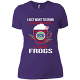 I Just Want To Drink Hot Chocolate & Watch TCU Horned Frogs Ugly Christmas Sweater PINGPONG