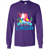 Unicorns are born in Capricorn Birthday Rainbow Gift Custom Ultra Cotton