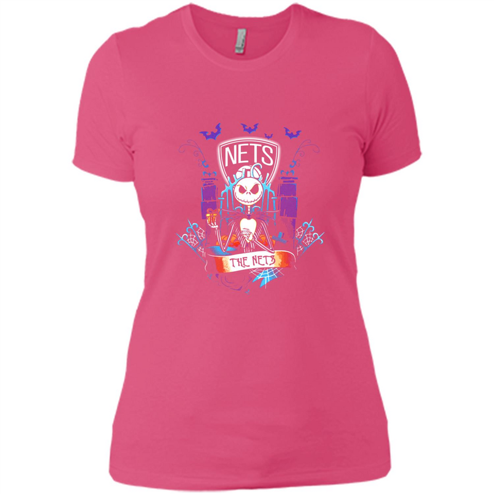 Brooklyn Nets Halloween The Nightmare Before Christmas - Ladies' Boyfriend T-Shirt