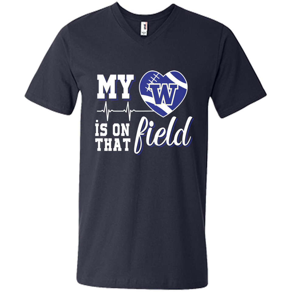 Washington Huskies Football My Heart is on that Field - Men's V-Neck