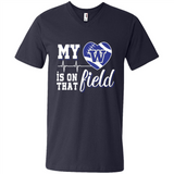 Washington Huskies Football My Heart is on that Field - Men's V-Neck