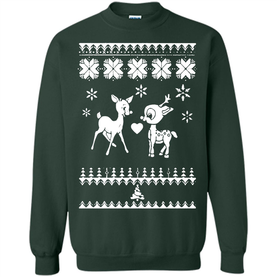 Rudolph and Clarice Ugly Christmas Sweater - Sweatshirt