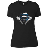 Carolina Panthers And Superman Fans - Ladies' Boyfriend T-Shirt