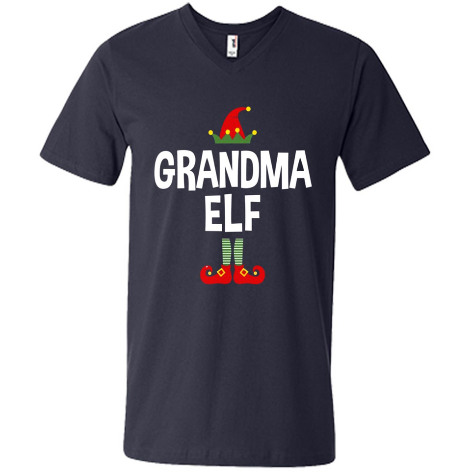 Grandma Elf Shirt -Family Matching Christmas Pajamas - Men's V-Neck