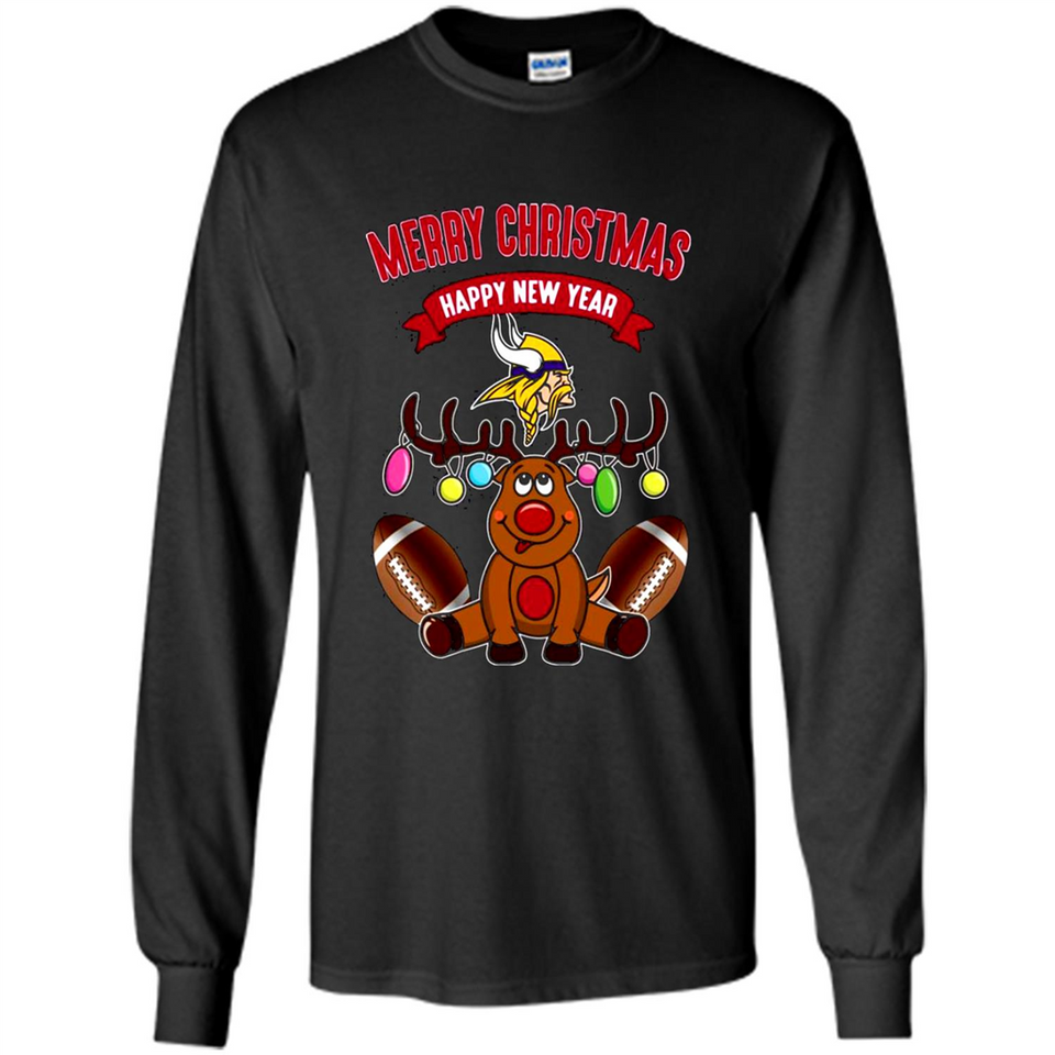 Minnesota Vikings NFL Reindeer Funny Merry Christmas And Happy New Year