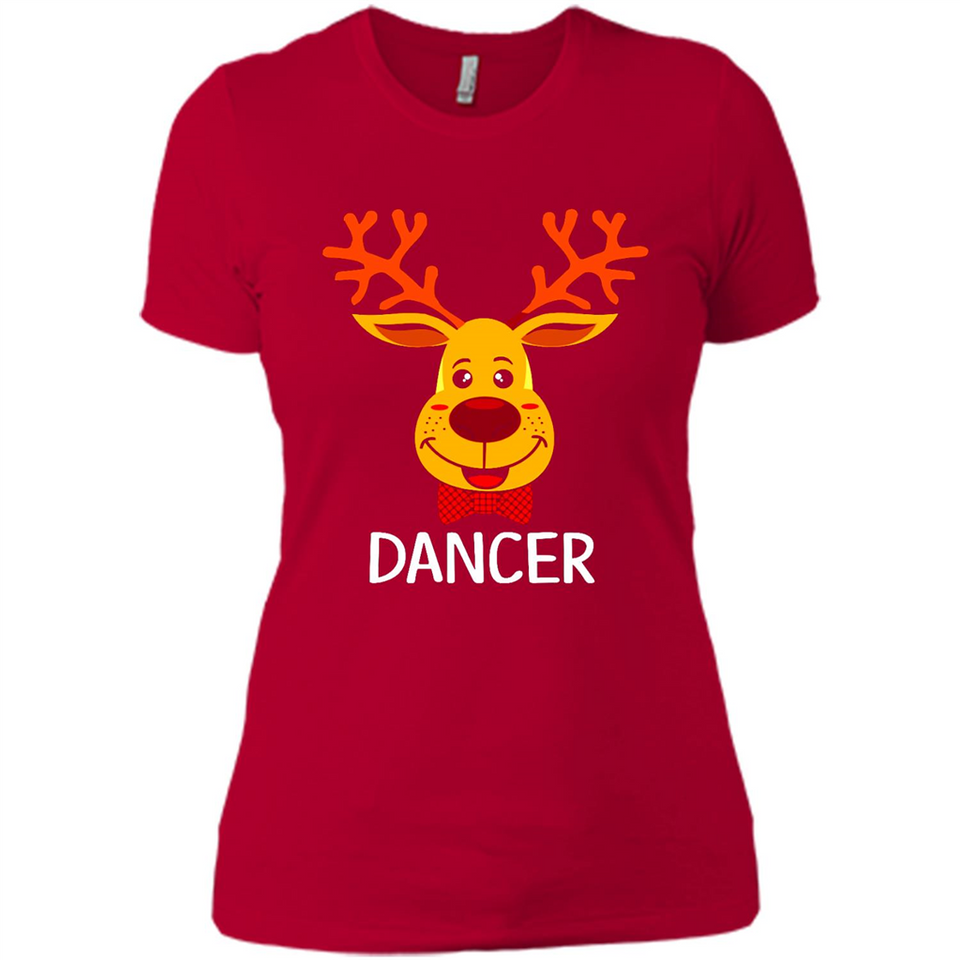 Dancer Santa Claus Funny Xmas Holiday T-Shirt - Ladies' Boyfriend T-Shirt
