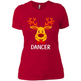 Dancer Santa Claus Funny Xmas Holiday T-Shirt - Ladies' Boyfriend T-Shirt