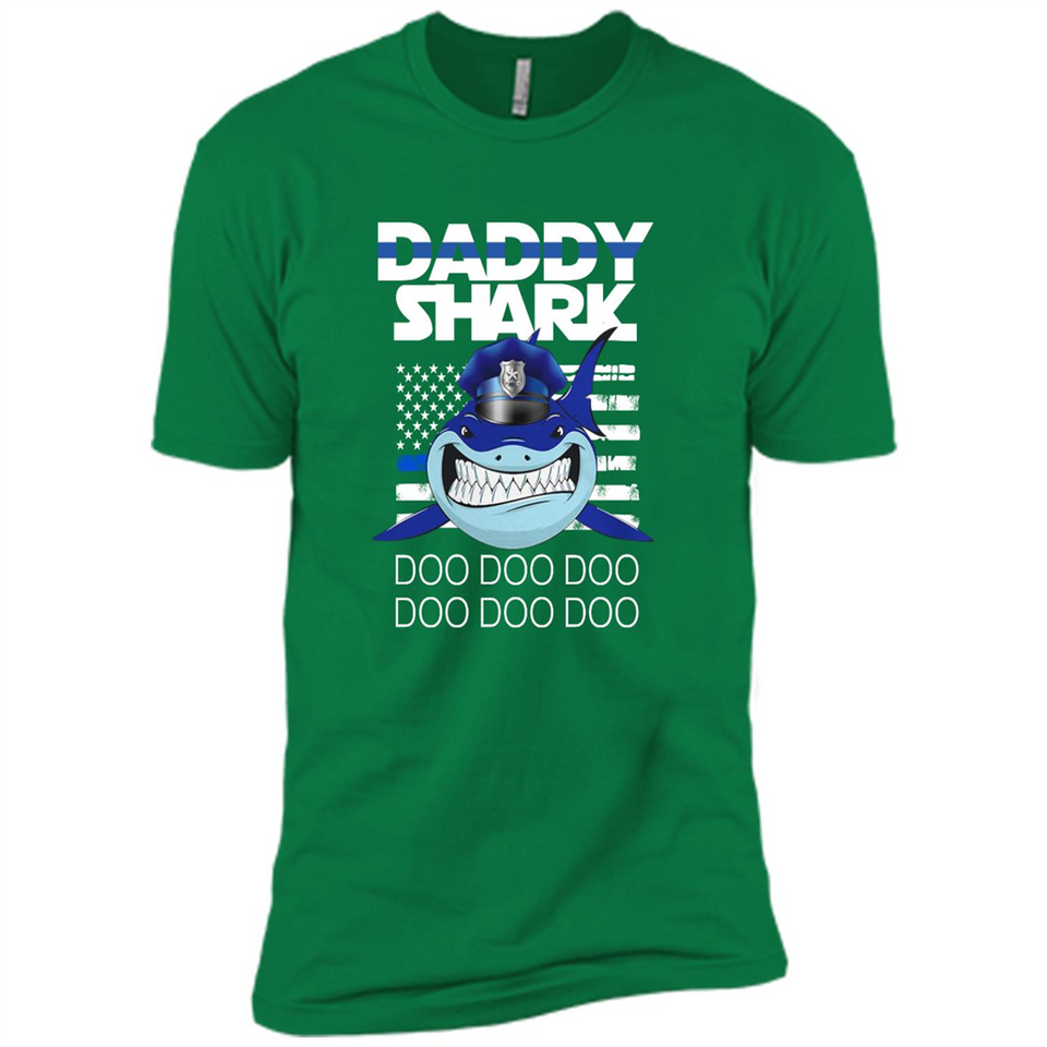 Police Daddy Shark Blue Line Tee