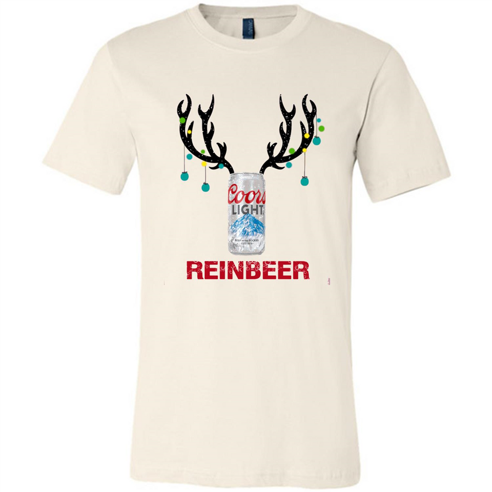 Coors Light Reinbeer Funny Beer Reindeer Christmas Sweatshirt - Canvas Unisex T-Shirt