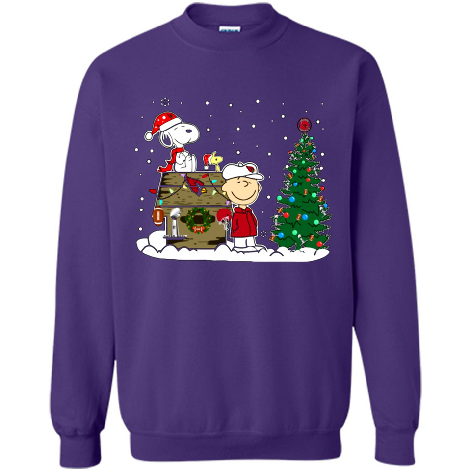 Arizona Cardinals Snoopy The Peanuts Movie Christmas Football Super Bowl pingpong - Sweatshirt