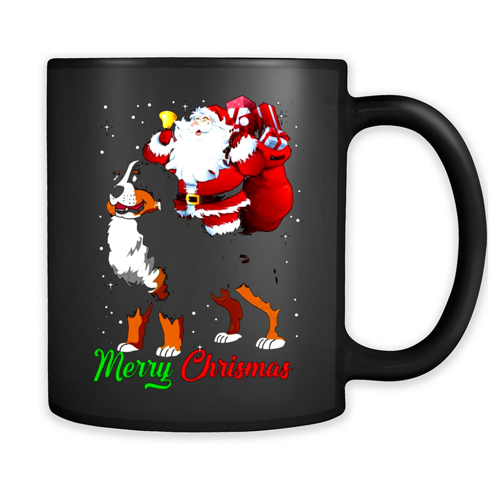 Merry Christmas Santa Claus With Big Dog sweater PINGPONG