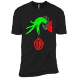 Christmas The Grinch Hand Holding Hippie Ornament - Premium Short Sleeve T-Shirt