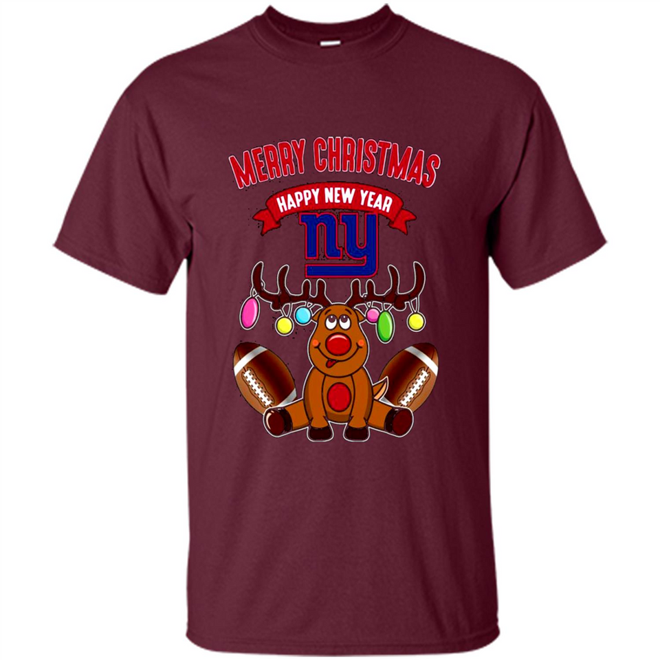 New York Giants NFL Reindeer Funny Merry Christmas And Happy New Year