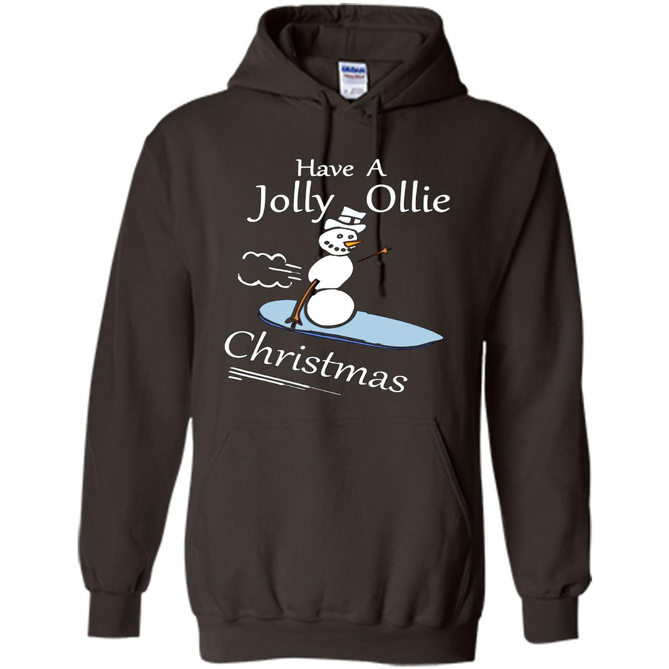 Snowman Snowboarder Tshirt Have Jolly Ollie Christmas