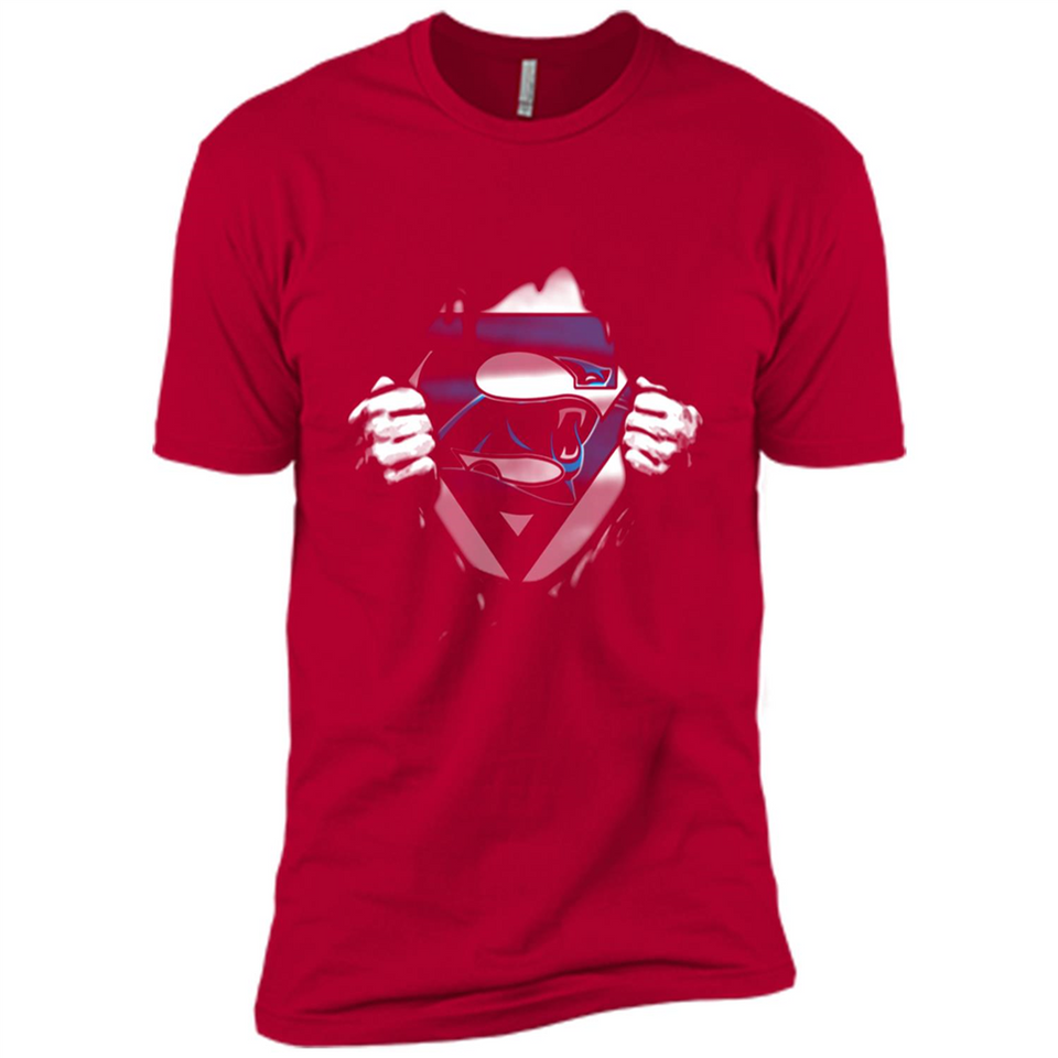 Carolina Panthers And Superman Fans - Premium Short Sleeve T-Shirt