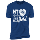 Oakland Raiders Football My Heart is on that Field - Premium Short Sleeve T-Shirt
