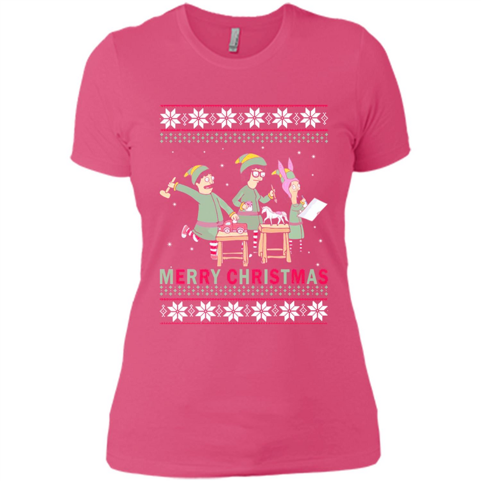 Bob’s burgers Elf Merry Christmas - Ladies' Boyfriend T-Shirt