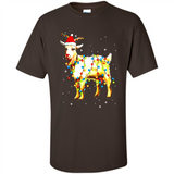 Christmas Lights Goat Wearing Santa Hat T-Shirt - Shirt