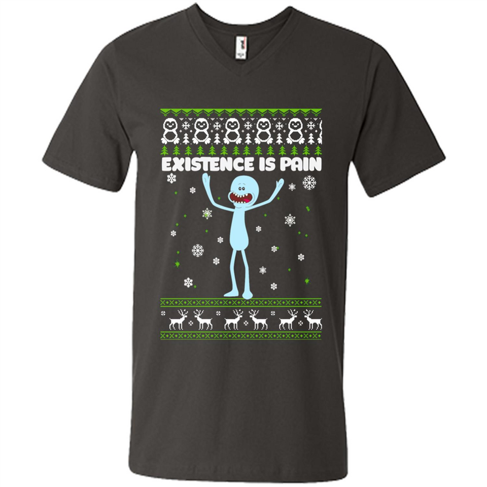 Mr Meeseeks Xistence Is Pain Ugly Christmas - Men's V-Neck