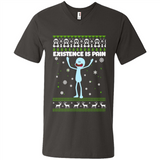 Mr Meeseeks Xistence Is Pain Ugly Christmas - Men's V-Neck