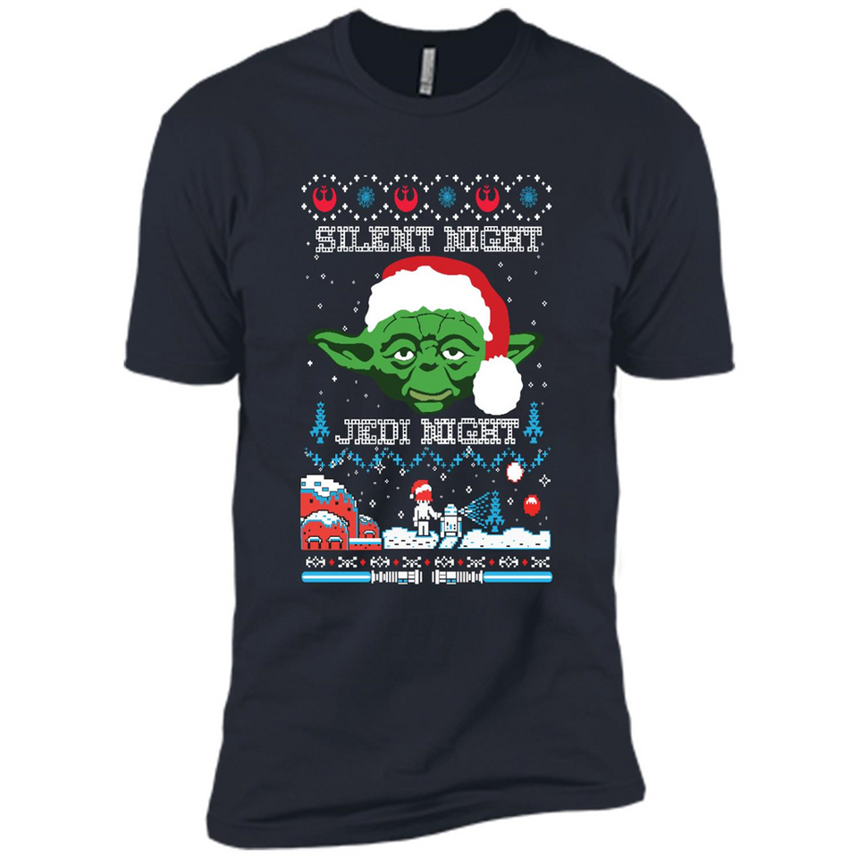 YODA SILENT NIGHT JEDI NIGHT CHRISTMAS UGLY SWEATER