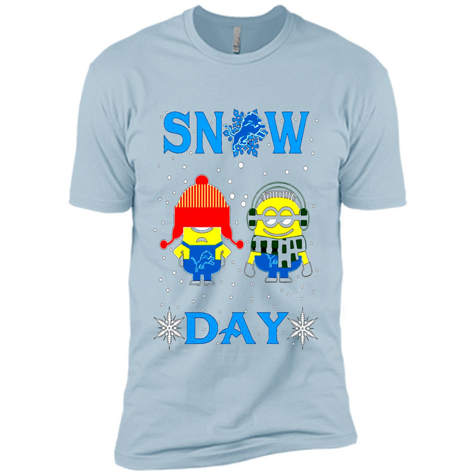 Snow Day Shirt For Detroit Lions Vs Minion Fans pingpong