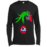 GRINCH HAND HOLDING COLORADO AVALANCHE GLITTER CHRISTMAS PINGPONG