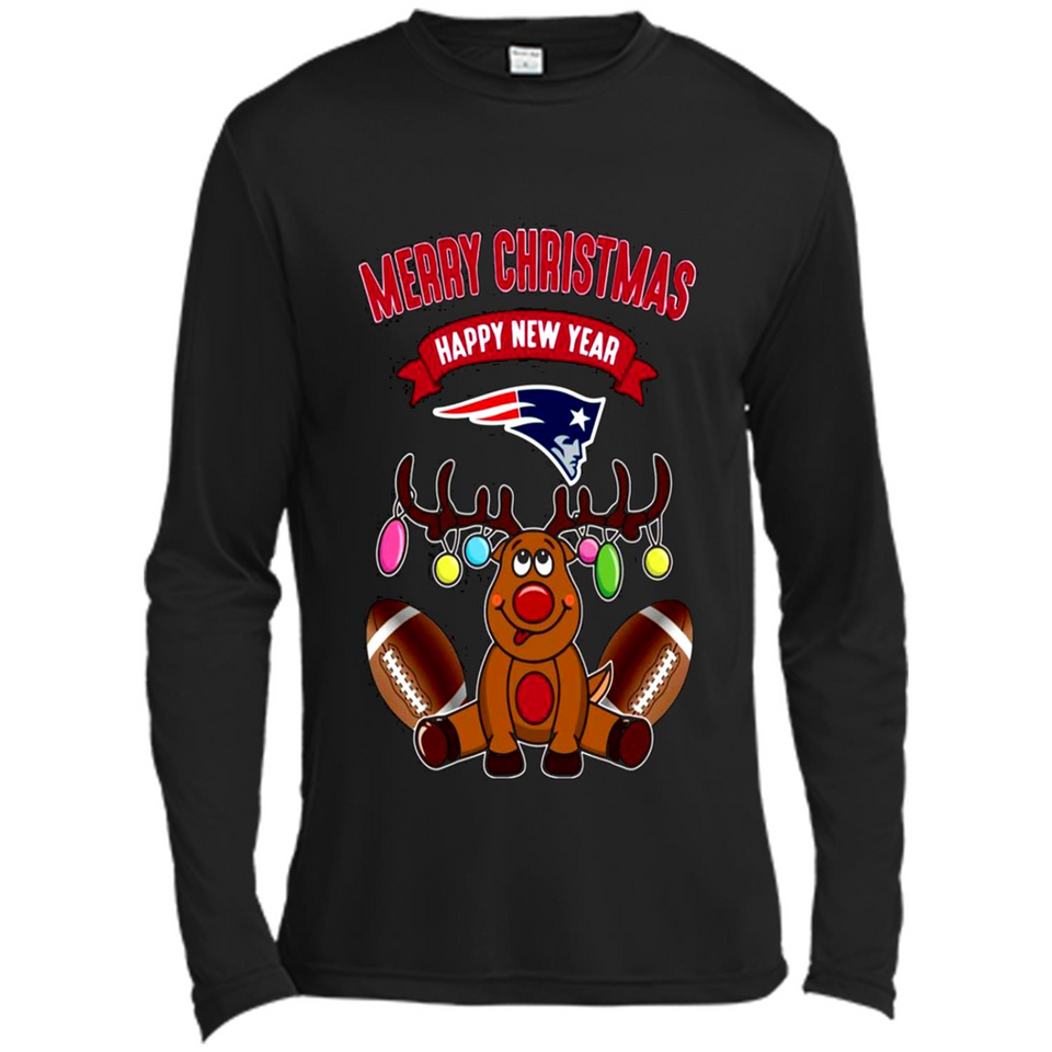 New England Patriots NFL Reindeer Funny Merry Christmas And Happy New Year