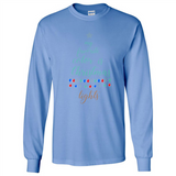 My Favorite Color is Christmas Lights Xmas Sporty T-Shirt - Long Sleeve T-Shirt