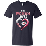 This Woman love Chiefs NFL football team - Men's V-Neck