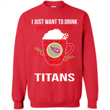 I Just Want To Drink Hot Chocolate & Watch Tennessee Titans Ugly Christmas Sweater PINGPONG