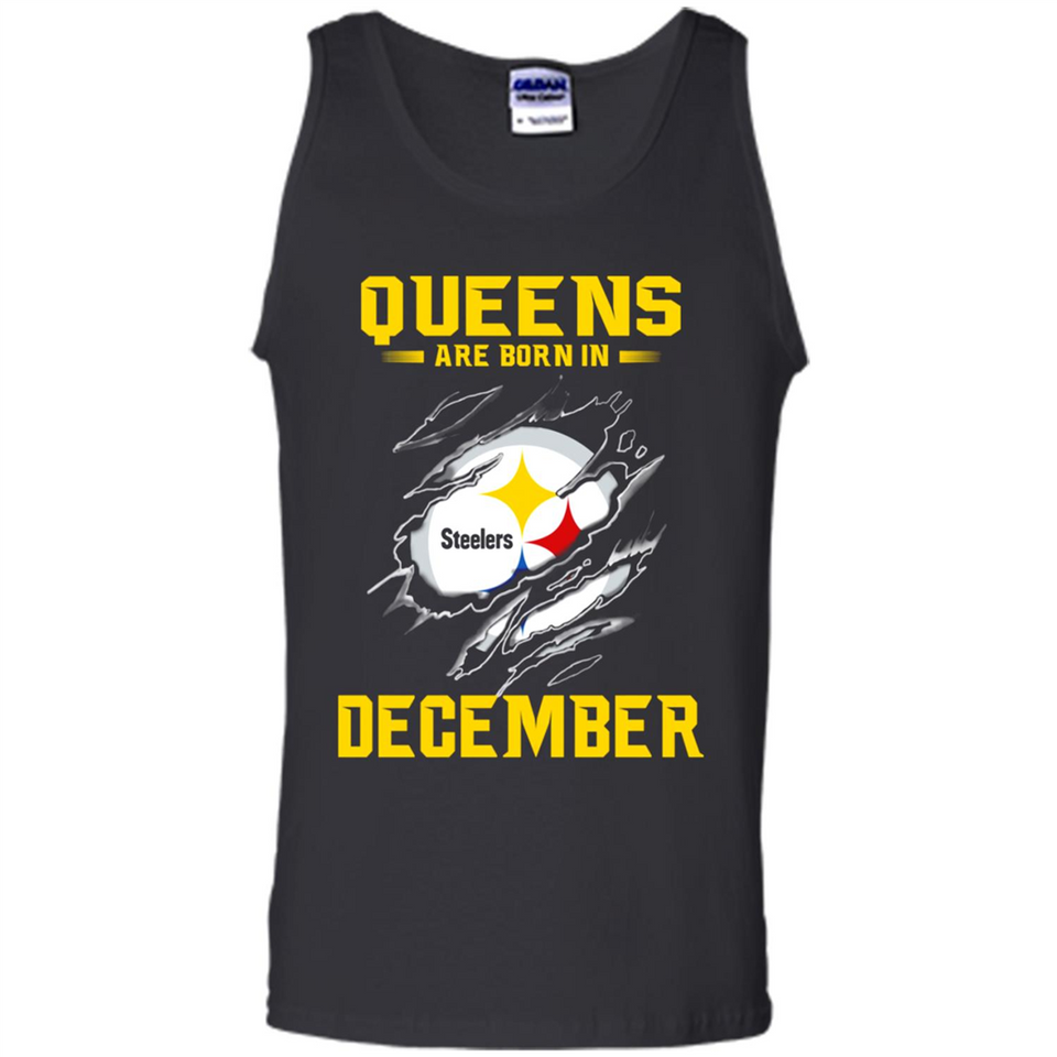 Queens Are Born In December - Pittsburgh Steelers Football - Tank Top