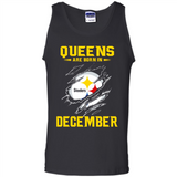 Queens Are Born In December - Pittsburgh Steelers Football - Tank Top