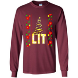 Funny Lets Get Lit Christmas Tree - Long Sleeve T-Shirt