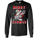 Lacrosse Merry Laxmas Santa - Long Sleeve T-Shirt